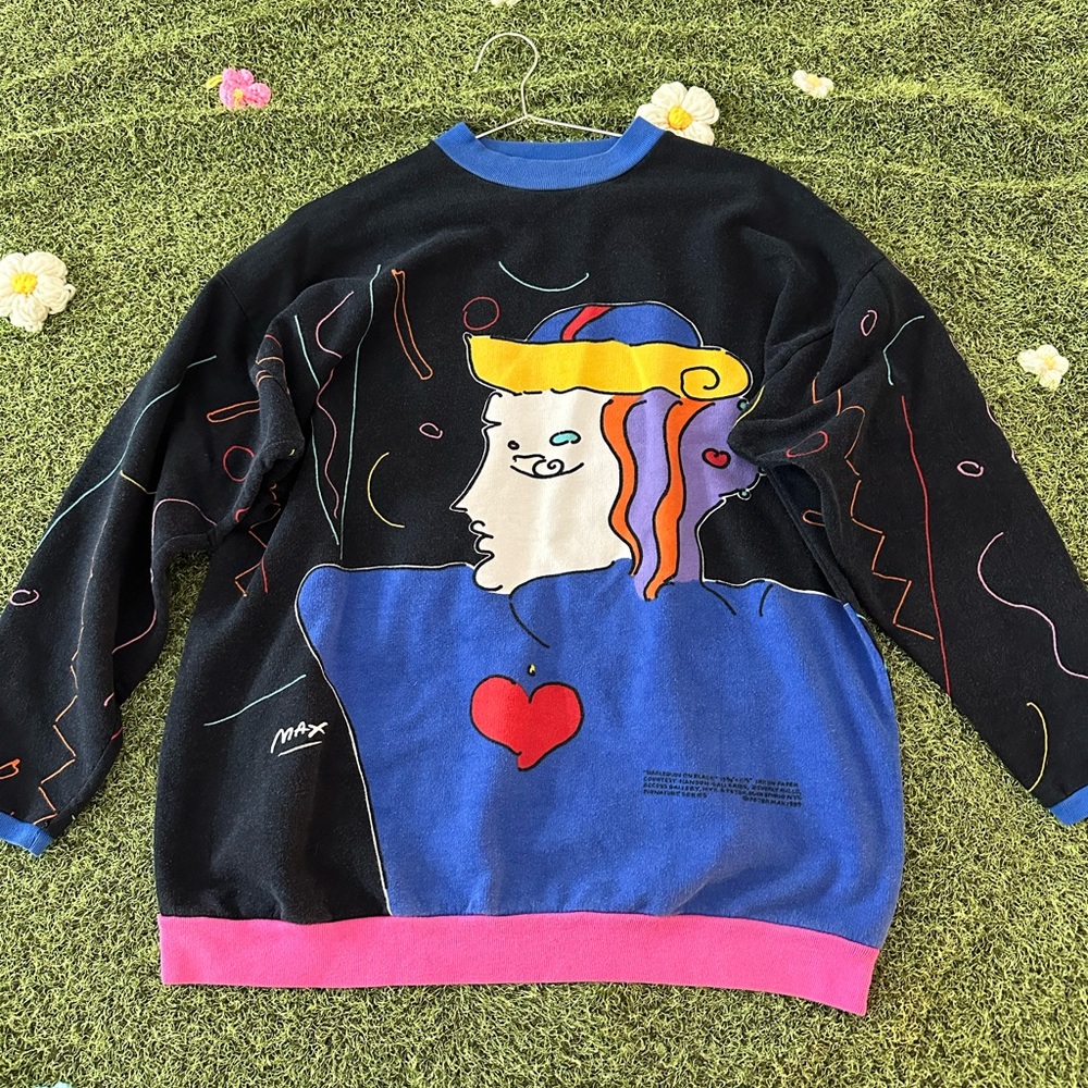 Peter Max Colorful Vintage Graphic Sweatshirt